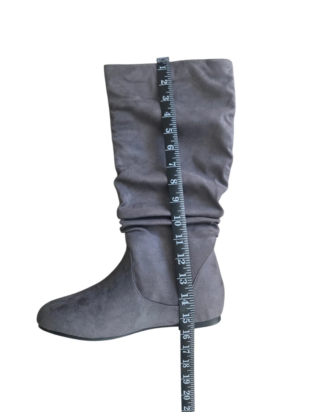 Classic Gray Suede Knee-High Boots - Women - Size 7.5